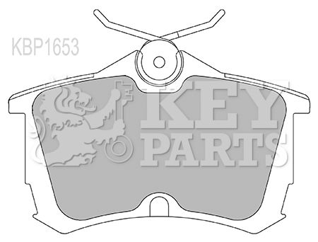 KEY PARTS Bremžu uzliku kompl., Disku bremzes KBP1653